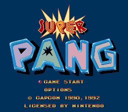 Super Pang (Europe) Title Screen